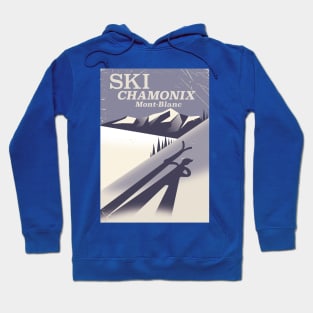 Ski Chamonix Mont Blanc Ski poster Hoodie